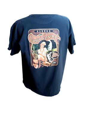 True Vintage T-shirt Large Alaskan Gold Fever 100% YeK Claim Jumper 2 Sided Boxy